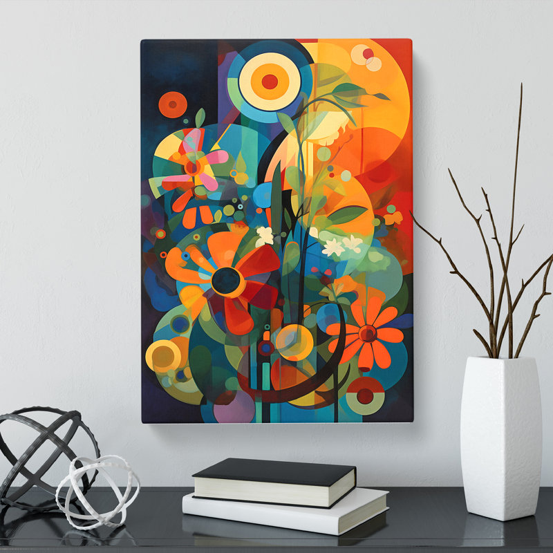 Weisser Flowers Constructivism Vol.2 - Wrapped Canvas Print, 50cm H x 35cm W x 3cm D