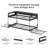 Metal Tool Storage Shelf With Surge Protection Power Strip - Black, Efficient Charging & Organization