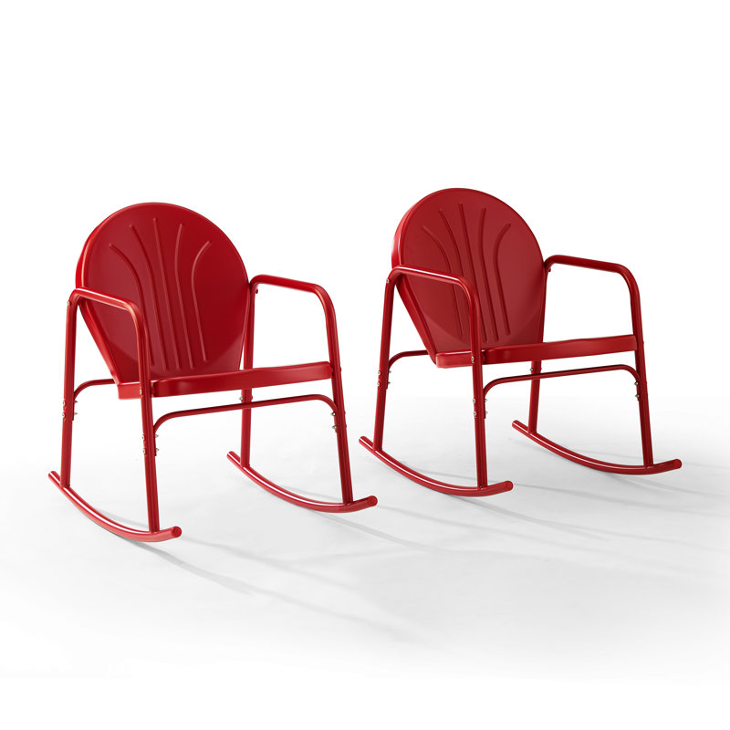 Burley Steel Outdoor Chair, Red
