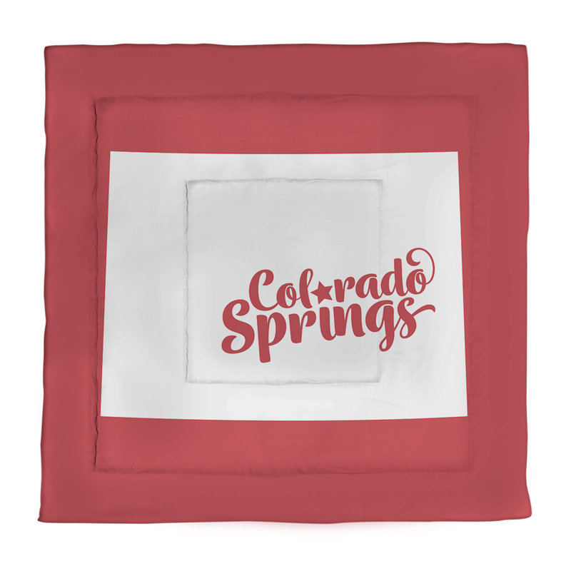 Modern & Contemporary Percale Comforter, Red