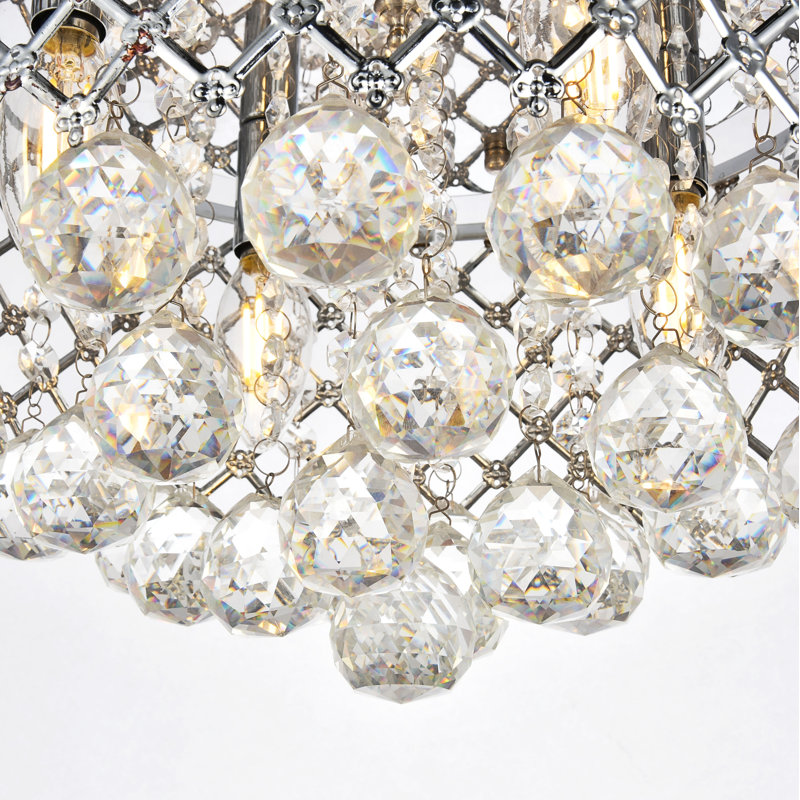 Plafonnier encastré à 4 lumières de 13,5 po Mcnemar, Chrome