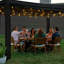 Ensemble de pergola d'extérieur en acier galvanisé 16 pi x 12 pi avec abat-jour de voile et PowerPort Backyard Discovery Trenton
