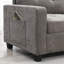 Canapé modulaire de 104 po avec plateau en acrylique, ensemble de canapé en U en chenille avec 2 consoles, chargeur USB, tiroirs et poches de rangement, repose-pieds mobile, canapé capitonné pour le salon, appartement-45510975