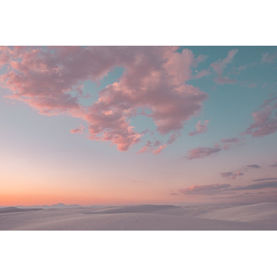 Cotton Candy Clouds In Sands National Monument by Elisabeth Bender - Wrapped Canvas Print