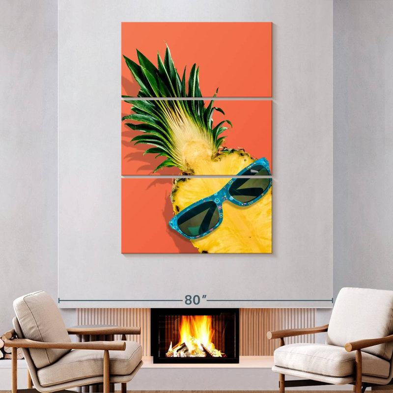 Yarlin Tropical Chic Pineapple, 74" H x 48" W