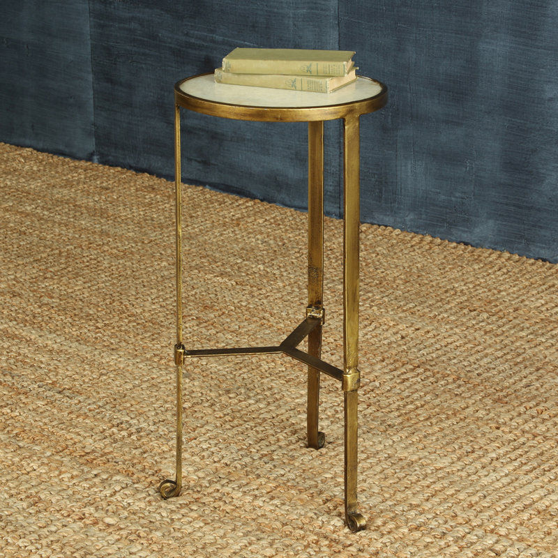 Shanahan Marble Top End Table, Gold