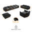 Ensemble de canapé modulaire rembourré en tissu de chenille 4 pièces Cath Kavia-843905865