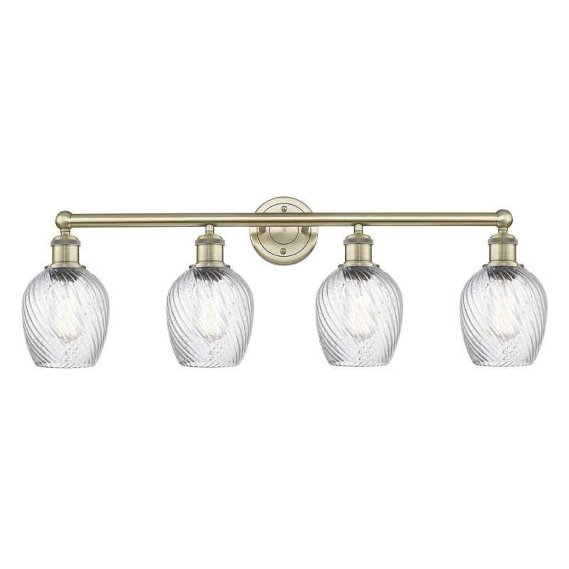 Éclairage pour meuble-lavabo 4 lumières 32 pouces Orianne, Laiton antique