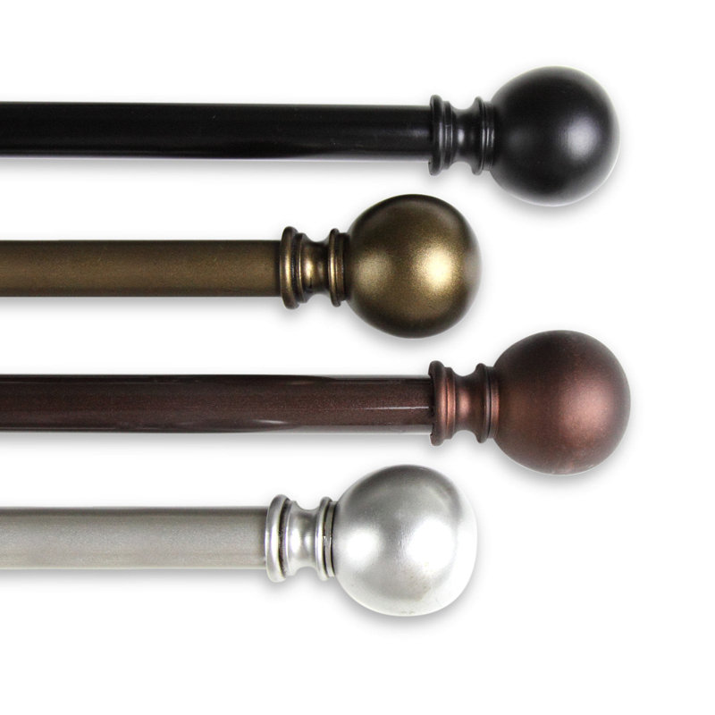  Tringle à rideaux 5/8 po Luna, Nickel