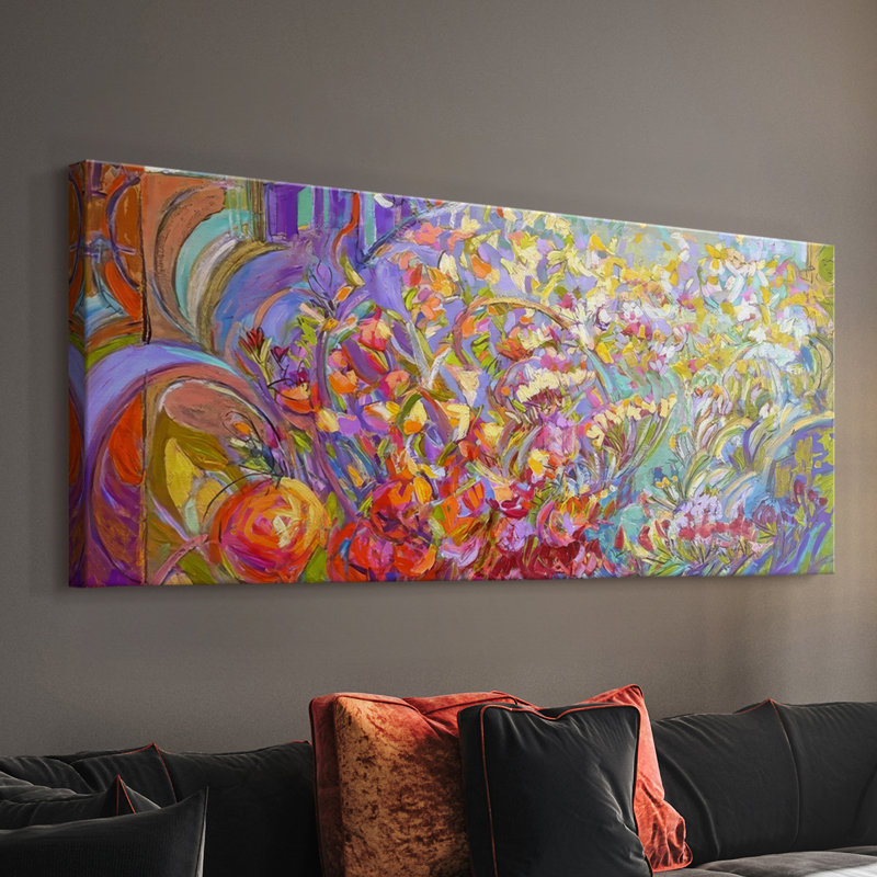 «Peaceful April Morning», toile tendue avec châssis - Prêt à être accroché, H 12 po x l 30 po