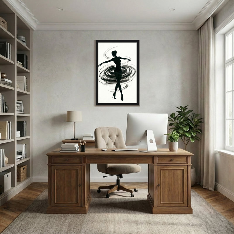 «Abstract Silhouette Dance Motion», reproduction d'art abstraite, H 36 po x l 24 po