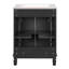 Meuble-lavabo moderne avec lavabo supérieur, armoire de rangement moderne avec 2 portes à fermeture douce et tablette réglable-128972933