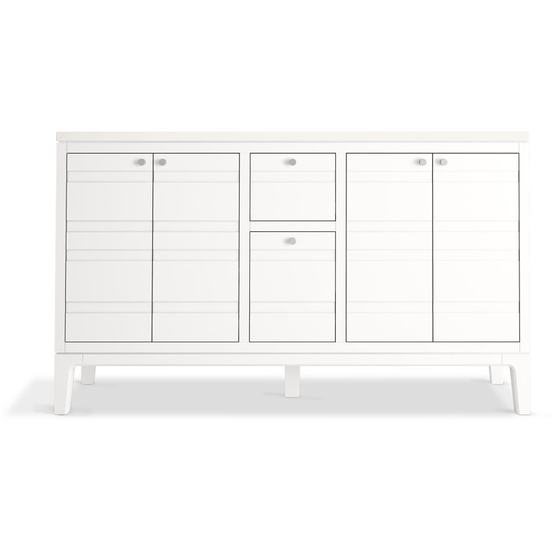 Helst 60-In Bathroom Vanity Set, White