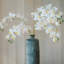 36" Artificial White Phalaenopsis Orchid Stems
