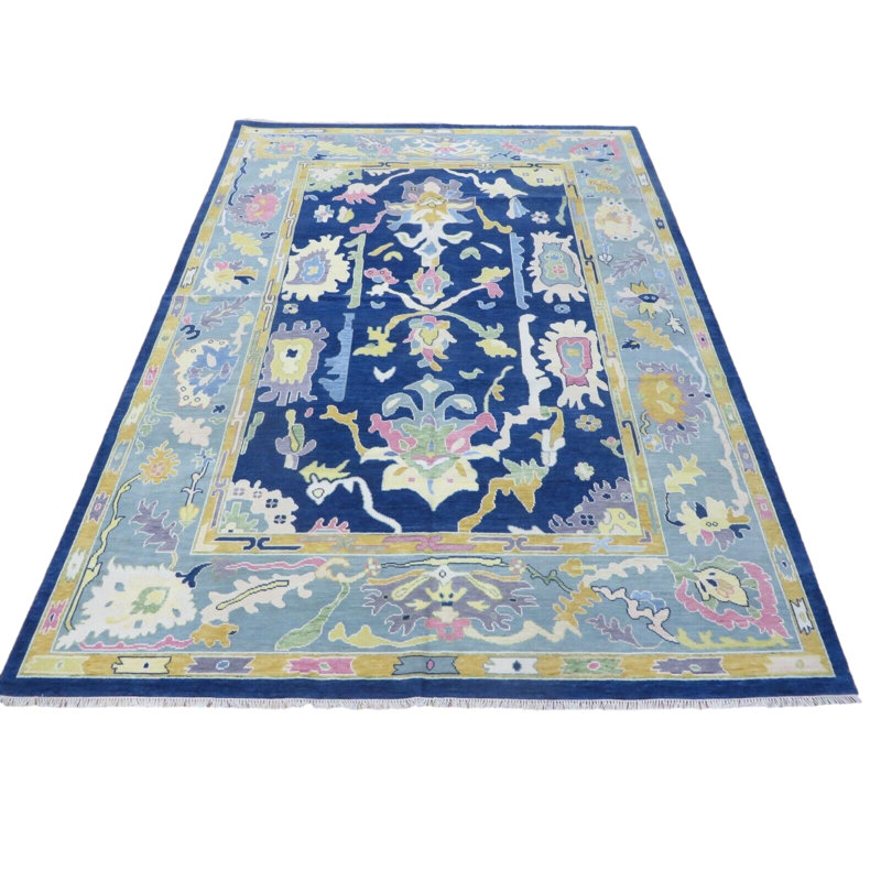 Tapis bleu denim unique 10 pi 2 po x 14 pi 1 po
