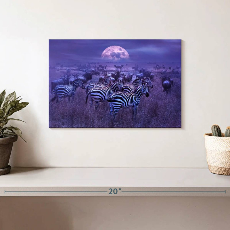 Lunar Zebras, 8" H x 12" W
