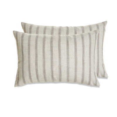 Striped Reversible Throw Pillow
