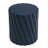 Modern Navy Blue Outdoor Table with Fluted Design - 16.02" Diameter