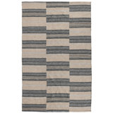 Boulder 2X3 Indoor Outdoor Handwoven Stripe Charcoal Area Rug By Kosas Home