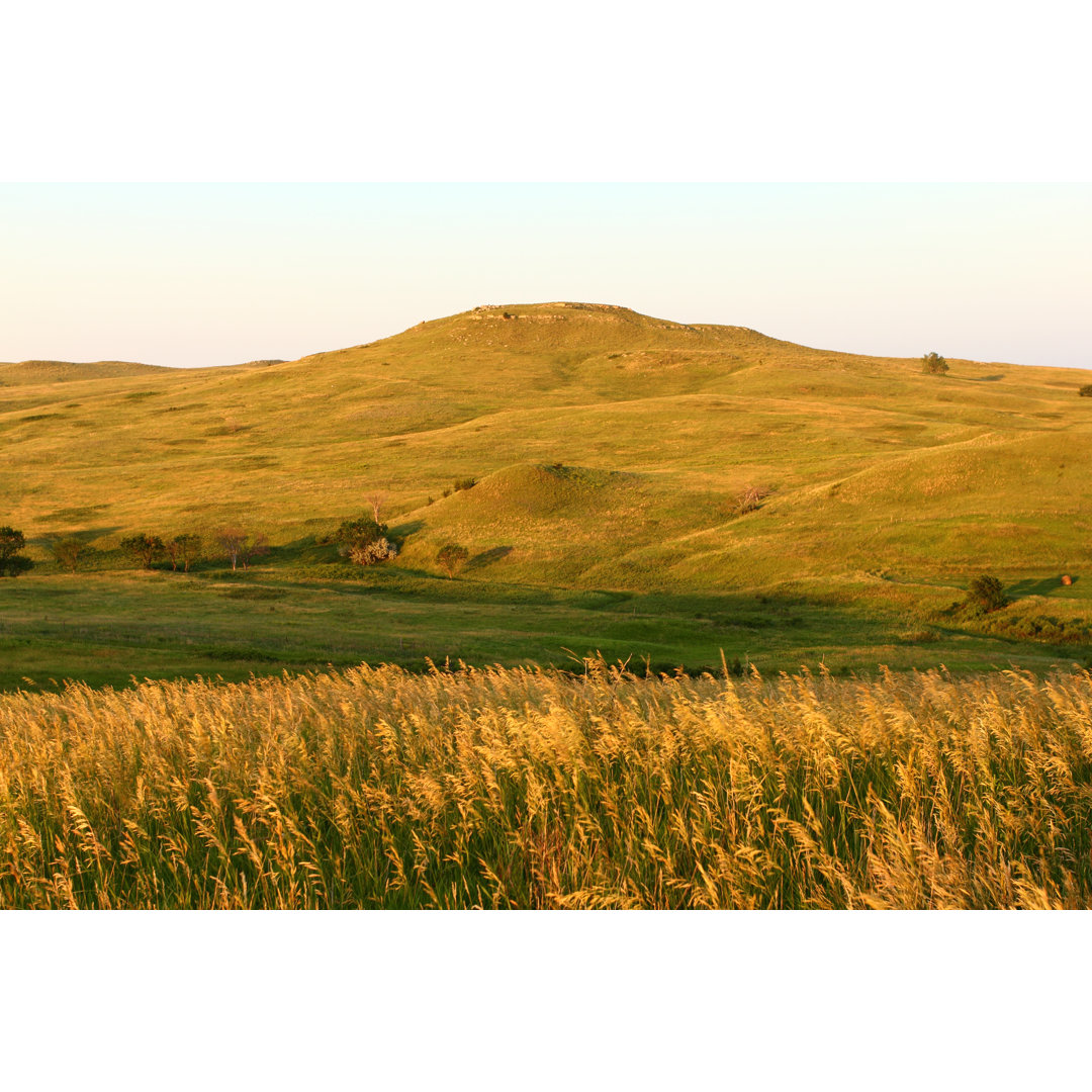 Panoramalandschaft mit Weizenfeldern in Nebraska