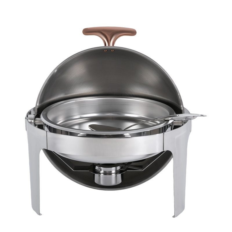 Réchaud en acier inoxydable rond 1,58 gallons