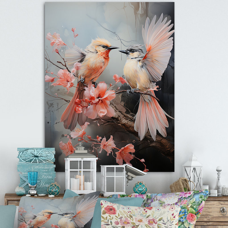 Reproduction d'art mural oiseau, H 40 po x l 30 po x P 1,5 po, Toile tendue