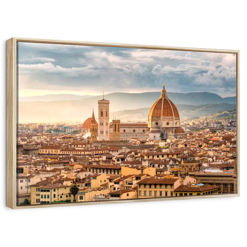 Cathédrale Santa Maria Novella, Cadre flottant en bois naturel, 43 po x 29 po
