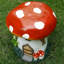Tabouret de jardin champignon Mushroom House