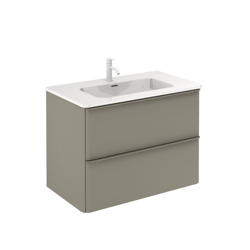 Ballston 33 " W 1 Single Vanity Bathroom Vanity With Top, Sand Matte, Matt Sand