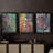 Amethyst Sapphire  -Custom Framed  Wrapped Gallery Canvas - 3 Pieces-806293495-806293494