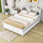 Lit plateforme avec lit gigogne et tablettes de rangement-86914852-132565650