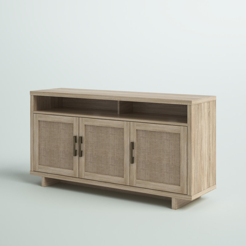 Portman Unfinished TV Stand for TVs up to 60", Bishop Oak
