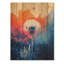 Scatter The Seeds In Bold Hues Abstract II - Décoration murale en bois de pissenlit - sur bois de pin naturel-943196294