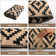 Geometric Black and Beige Outdoor Rugs with Cross Pattern