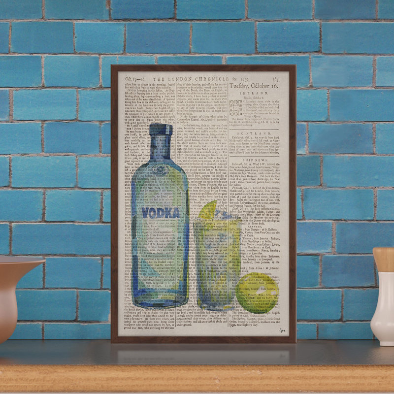 «Vodka Poured» par Eyre Tarney - reproduction de cadre photo, H 18 po x l 12 po x P 1,5 po