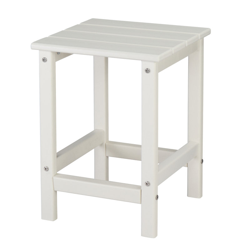 36*36*47Cm Single Layer Square Hdpe Side Table White, White