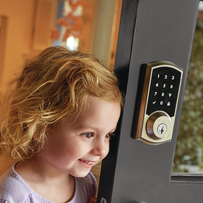 Kwikset Premis Touchscreen Smart Lock with SmartKey, Satin Nickel