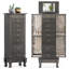 Armoire à bijoux avec rangement pour boîte de rangement en bois-1493936578