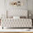 Modern King Size Bed Frame with 51'' Tall Wingback Headboard, Deep Button Tufted Soft Fabric Upholstered Bed, Noise-Free Wood Slats, No Box Spring Needed, White-531703751-531703749