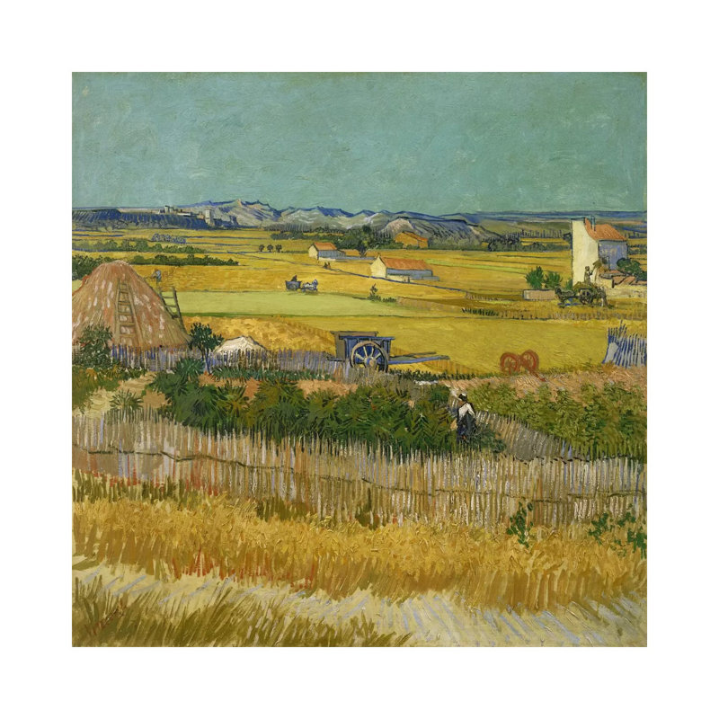 The Harvest by Vincent Van Gogh - Wrapped Canvas Painting, 66.04 cm H x 66.04 cm W x 1.91 cm D