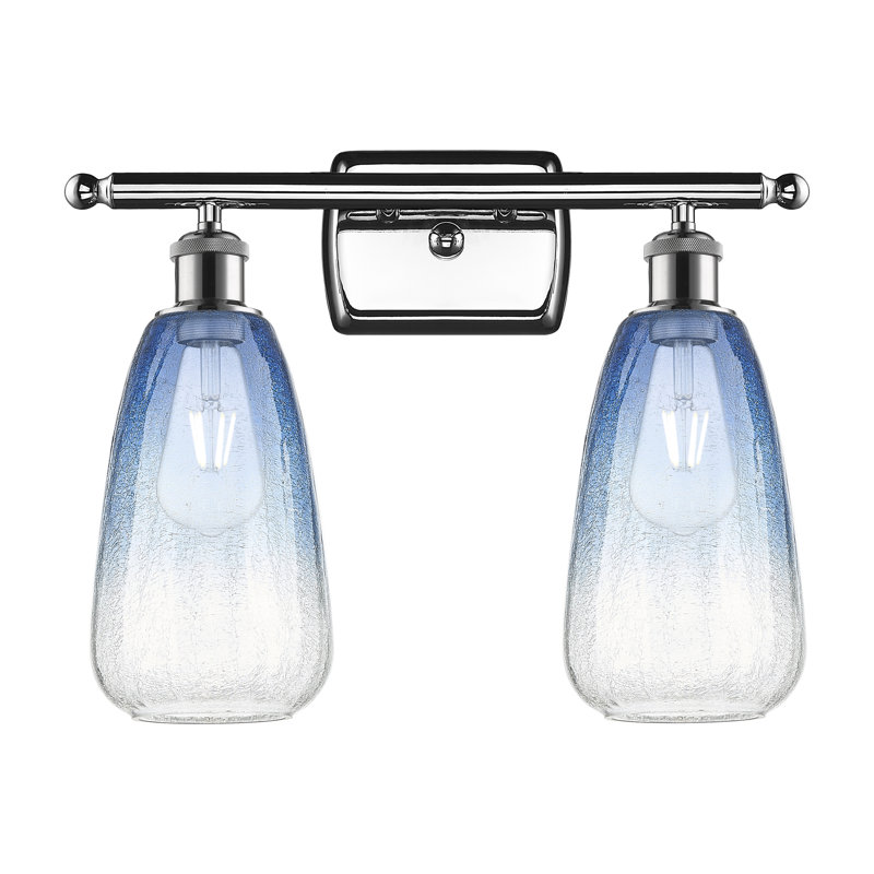 Glossop 2 - Light Vanity Light, Bleu / cuivre antique