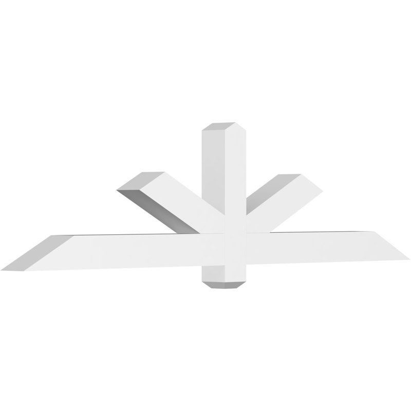 Support de pignon en PVC de qualité architecturale Kennewick, H 18 po x l 72 po (pas: 6/12), P 4 po x F 4 po