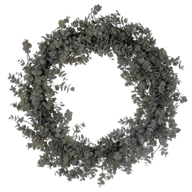 Faux Eucalyptus Wreath, 30" H x 5" W x 30" D