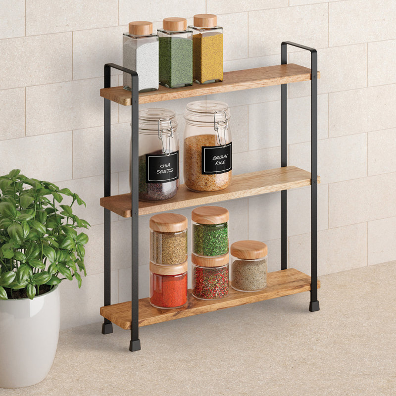 Freestanding Wood Spice Rack