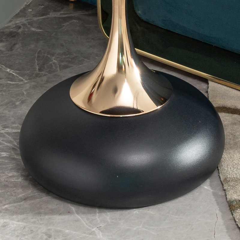 Petite table d'appoint ronde pour petits espaces, Noir