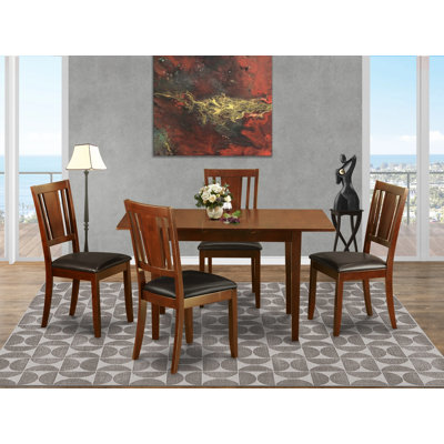 Valletta Butterfly Leaf Solid Wood Rubberwood Dining Set