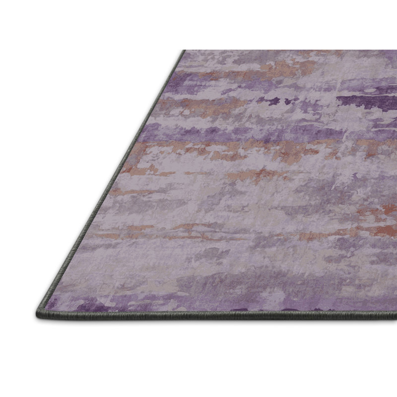 Tapis rose soyeux et moelleux, Rond 3 pi