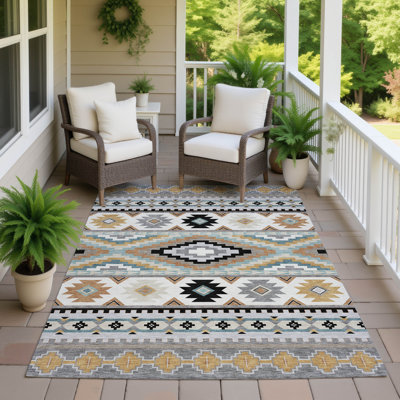 Machine Washable Indoor/Outdoor Chantille ACN2539 Lodge Rug