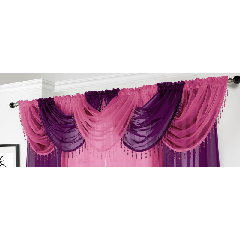 Ned 56cm Curtain Pelmet, Purple
