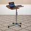 Table d'ordinateur portable à angle et hauteur réglable avec plateau en cerisier Robertson-116544274